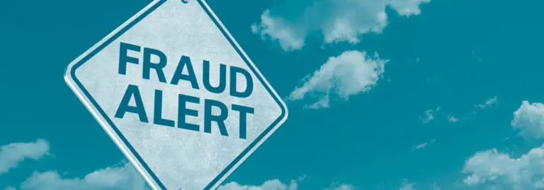 fraud alert sign