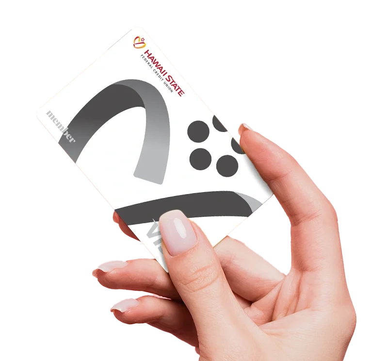 woman holding debit card