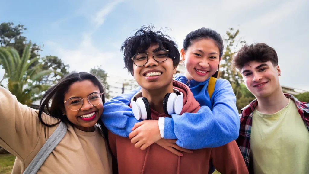 group of gen z friends