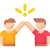 icon-two people highfiving