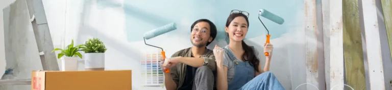 couple doing home renovations