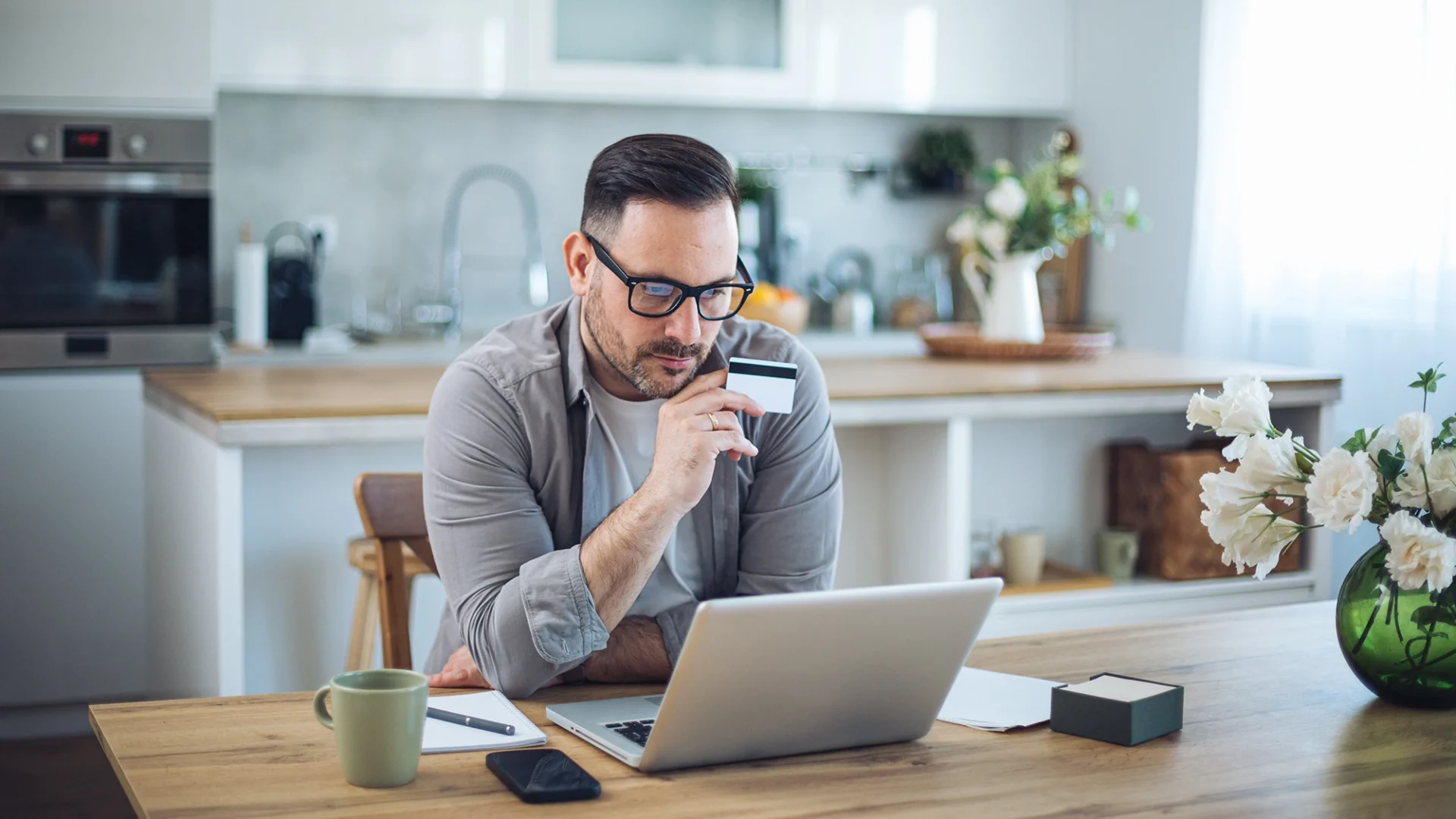 man at computer