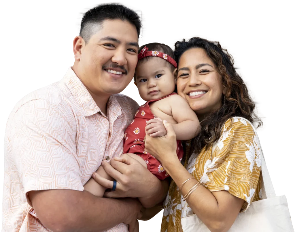 smiling local family