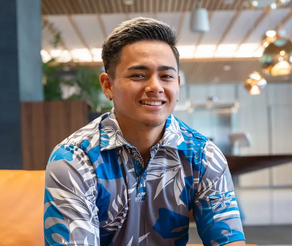 young man at a branch