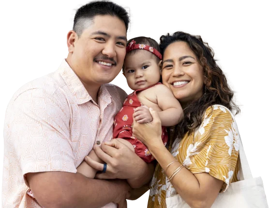 smiling local family